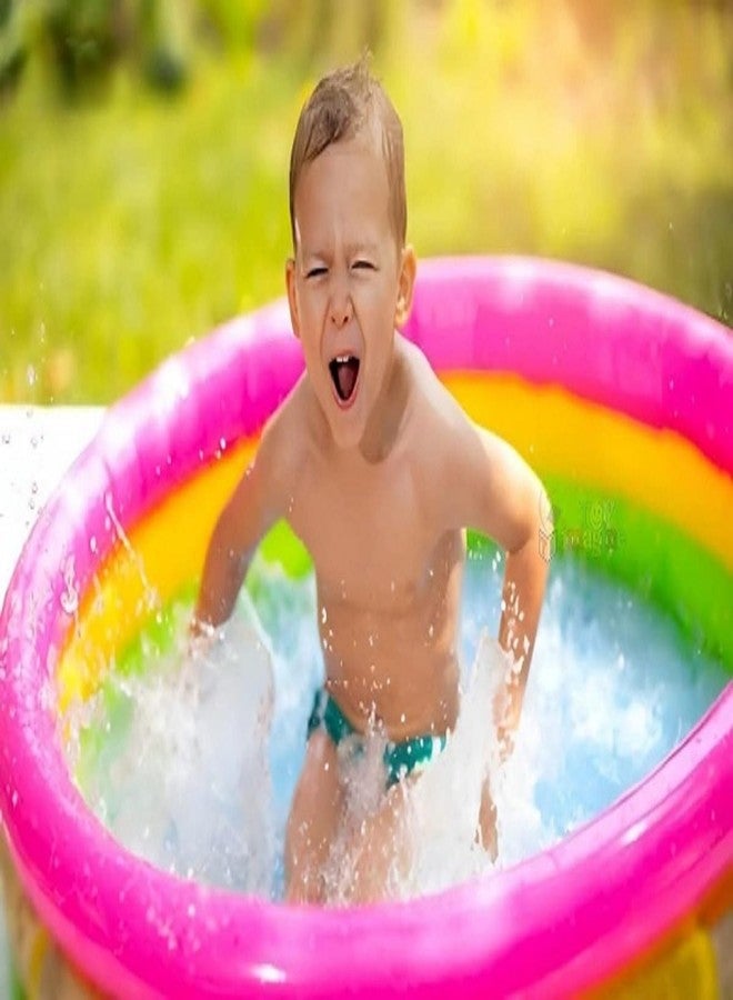 LONGMIRE 5 FT Round Sunset Glow Swimming Pool for Kids | Inflatable Colourful Ring Baby Pool Portable Baby Bath tub | 0-5 Years | Indoor & Outdoor (Multi Color) - Image 4